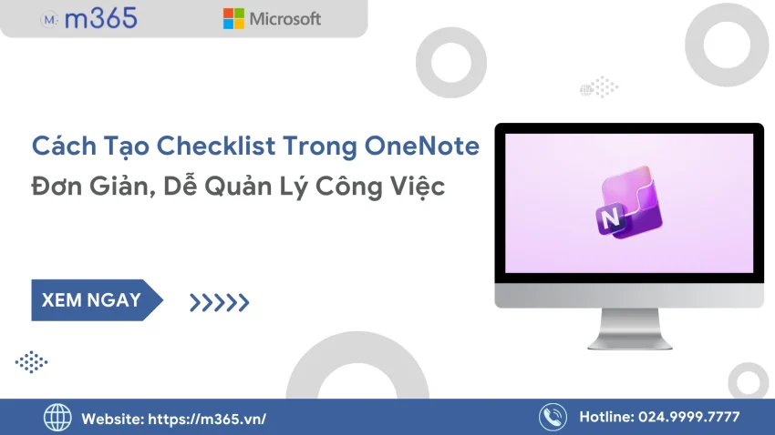tạo checklist trong Onenote