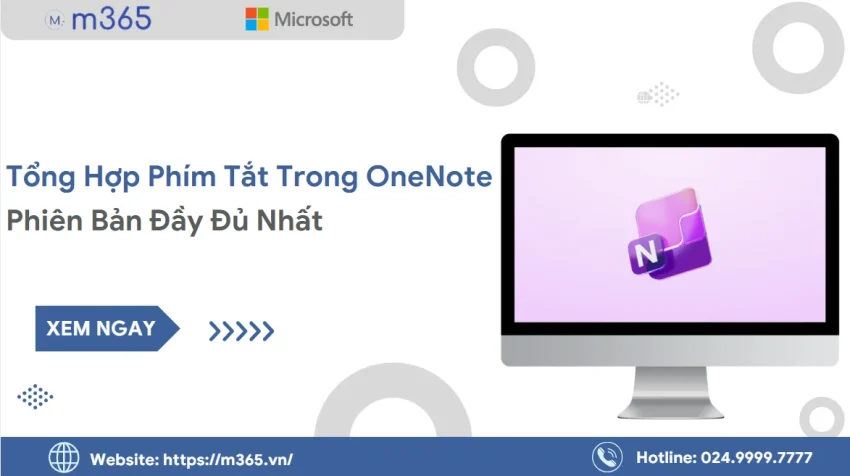 Tổng hợp các phím tắt trong Onenote