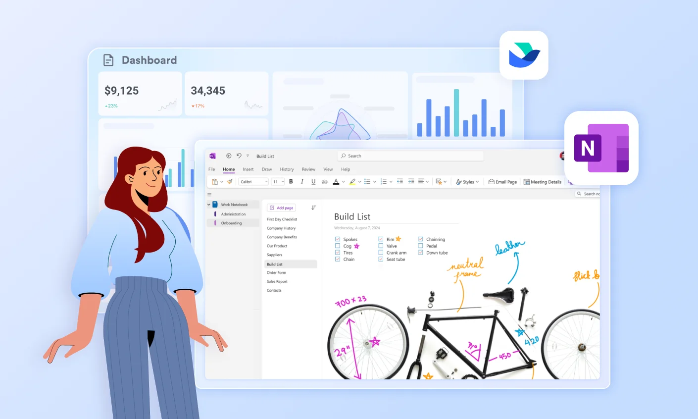 Xem lịch sử chỉnh sửa trong Onenote