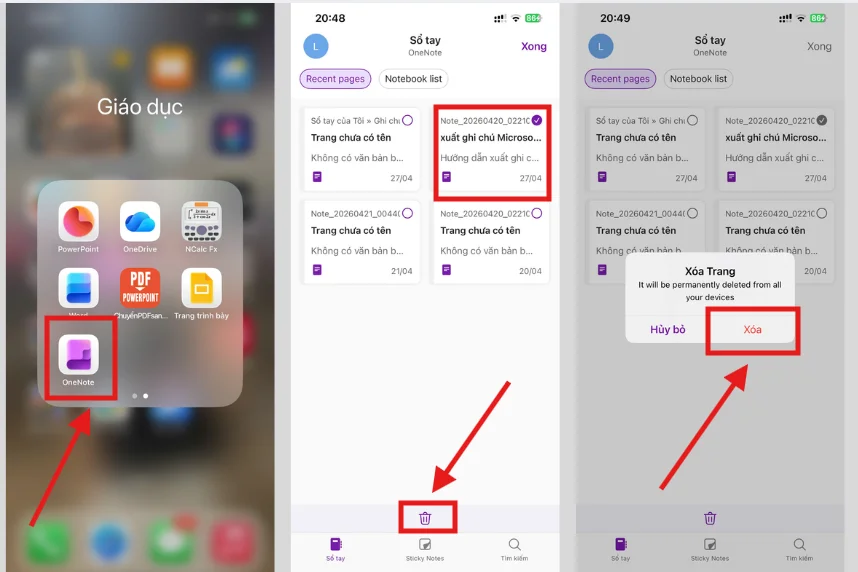 Xóa Notebook trong Onenote