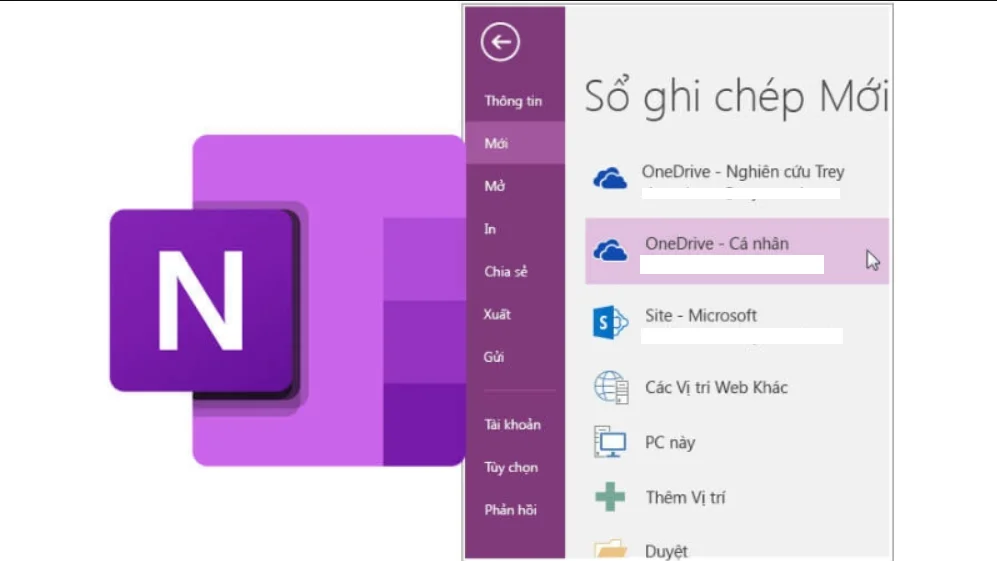 Xóa Onenote trong Notebook