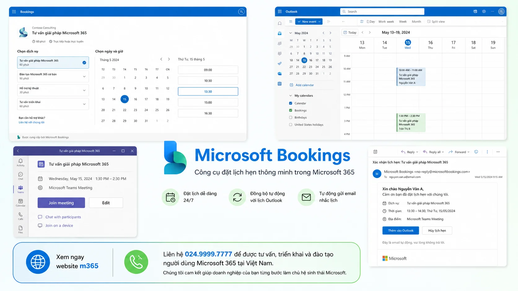 Banner quảng cáo Microsoft booking