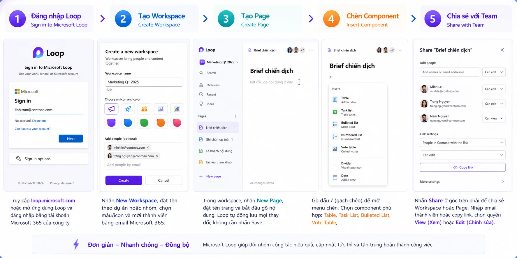 Hướng dẫn sử dụng Microsoft Loop