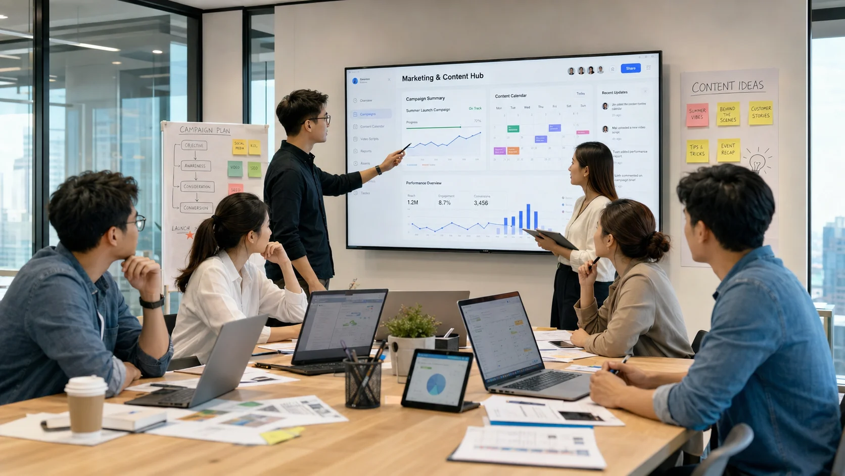 Marketing team hình ảnh minh họa