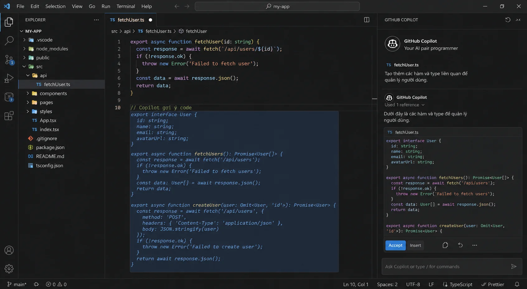 Minh họa màn hình code