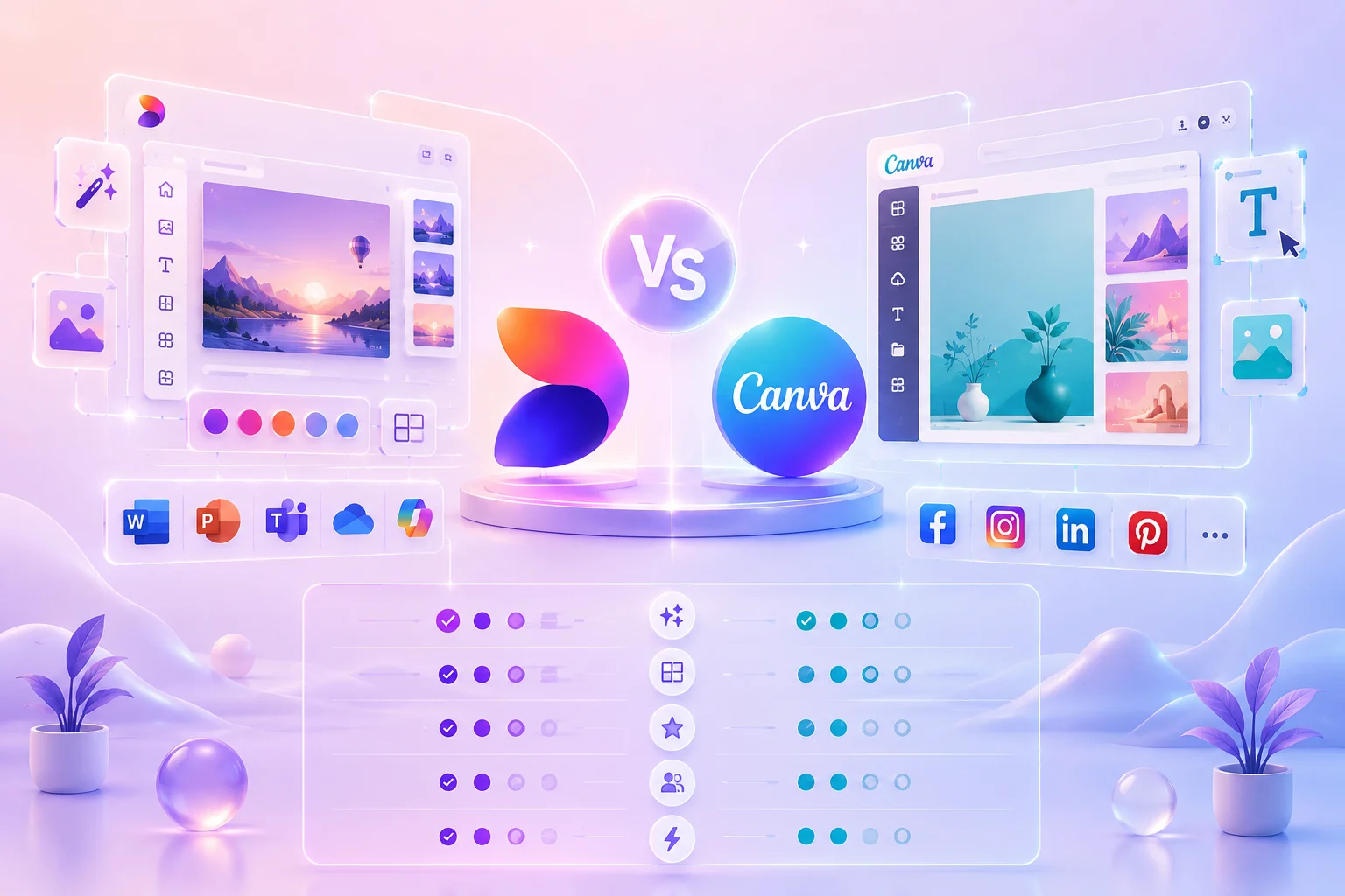 Microsoft Designer vs Canva là gì