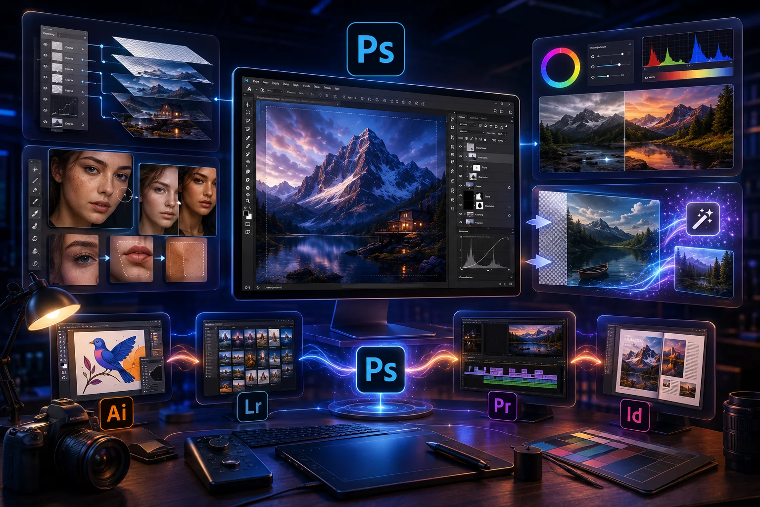 Adobe Photoshop tiêu chuẩn công nghiệp trong xử lí đồ họa