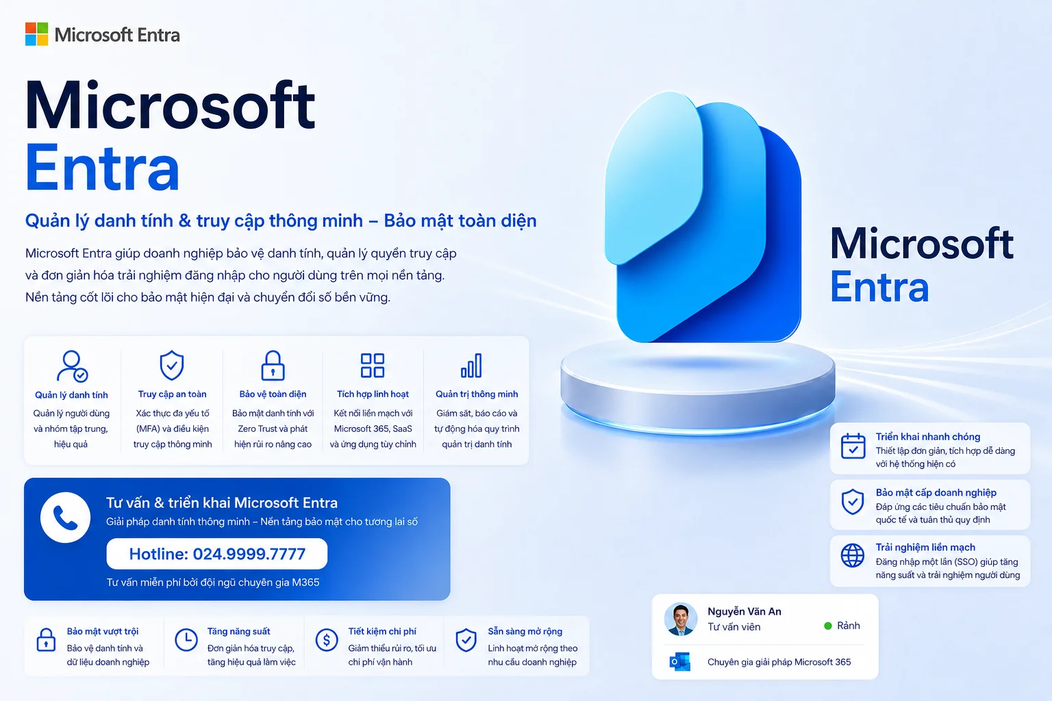 Banner quảng cáo cho Microsoft Entra