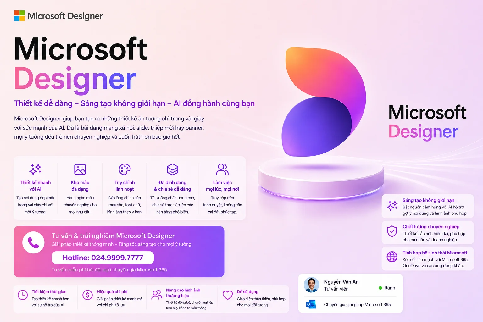 Banner quảng cáo Microsoft Designer