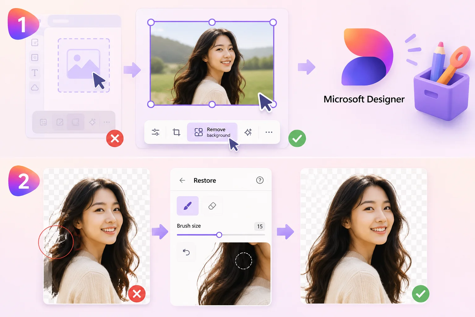 Các lỗi thường gặp khi xóa nền ảnh bằng Microsoft Designer