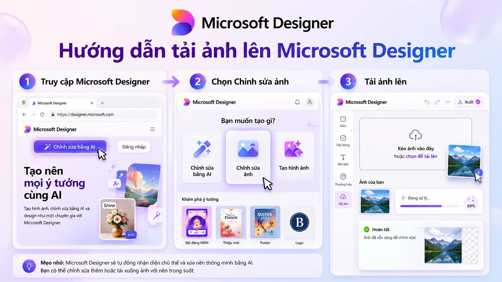 Cách xóa nền ảnh bằng Microsoft Designer
