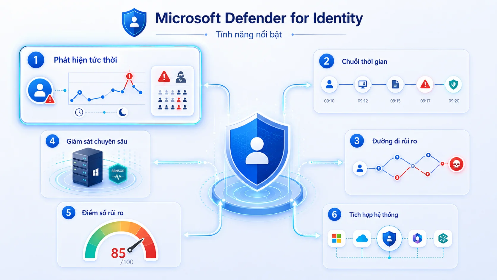Microsoft Defender for Indentity khác gì Defender for Endpoint
