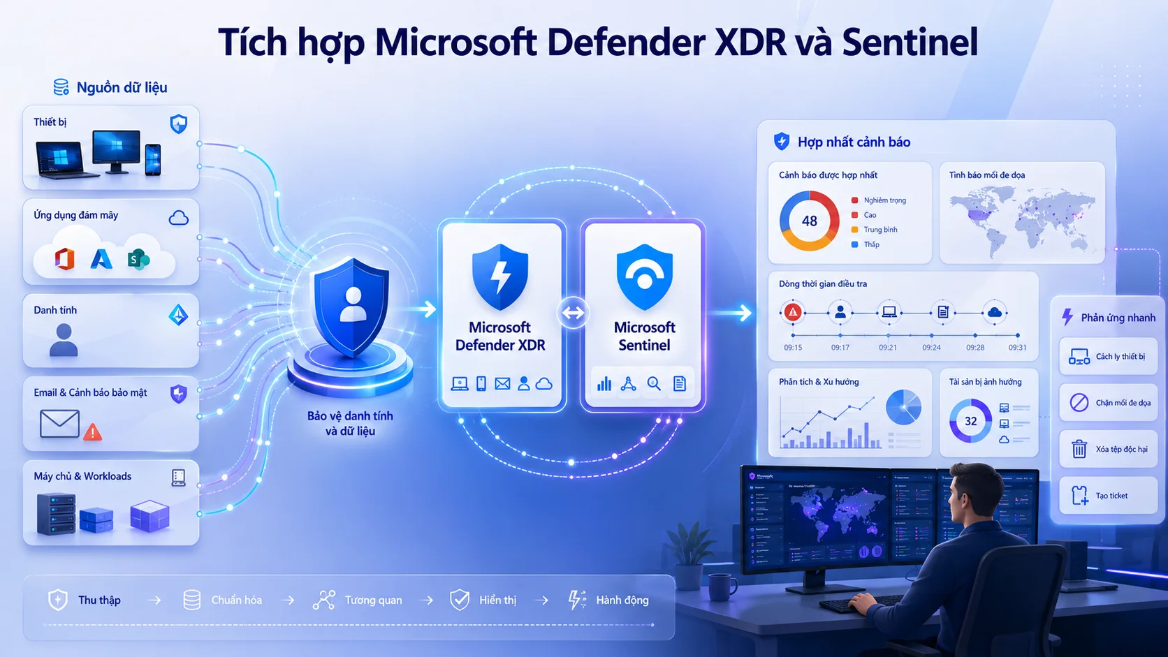Tích hợp nền tảng Microsoft Defender XDR và Sentinel