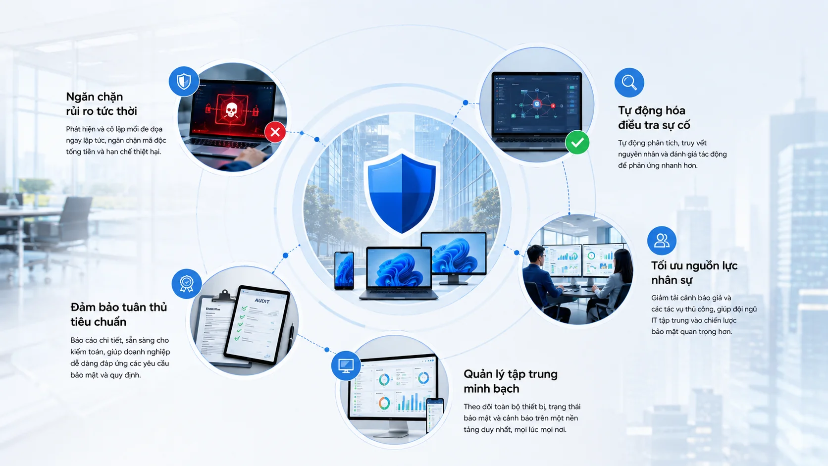 Lợi ích của Microsoft Defender for Endpoint đối với doanh nghiệp
